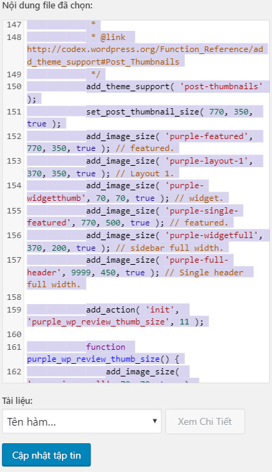 Xóa code ảnh cắt trong function của giao diện